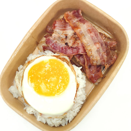 Smoked Bacon with Egg and Shirataki Rice